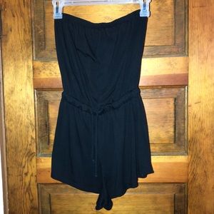 Strapless Black Romper